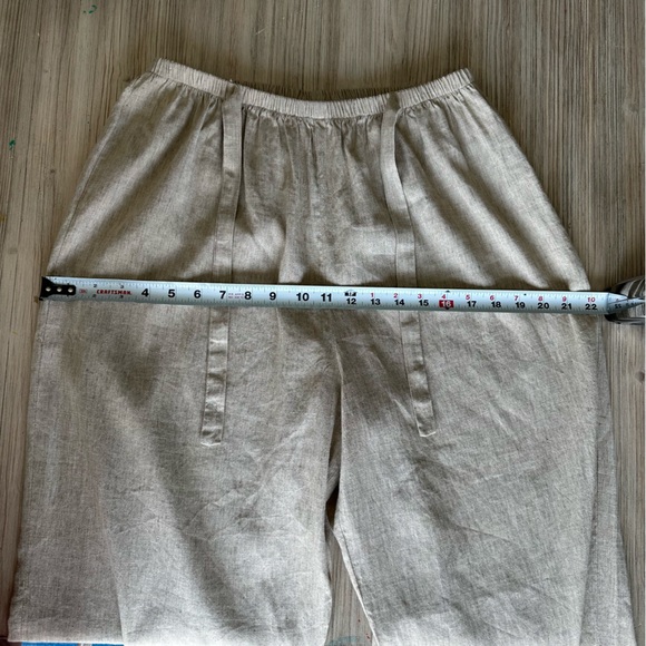 Caroline Rose// Boho Linen top and pants Set up seashell charms Y2K Size L - Picture 12 of 16